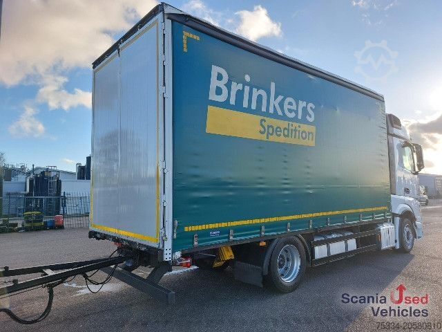 Camion cu platformă și prelată Mercedes-Benz 1845L Plane/Edscha NUR KOMPLETT m. ANH.!!!