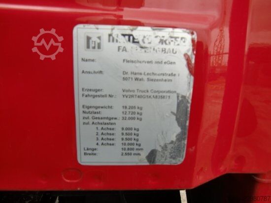 Speciale doeleinden vrachtwagen VOLVO FH 500 8X4*4 EURO 6, RETARDER, TIERKöRPERTRANSPORT VOLL LUFT