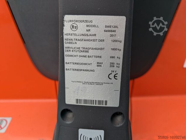 Stohovač palet BT SWE120L // UVV // Baugleiche Geräte verfügbar