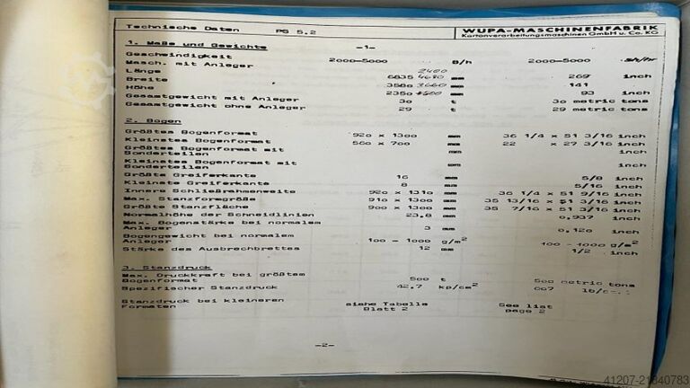 Bordo dell'auto Wupa PS 5.2 Automatic die-cutting and creasing machine