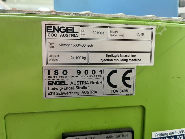 μηχανή χύτευσης με έγχυση ENGEL Victory 1560/400 Tech