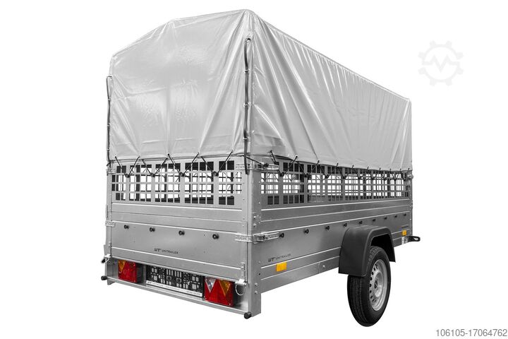 PKW-Anhänger Unitrailer 264 KIPP mit Laubgitter und Hochplane