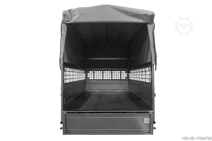 Autotrailer Unitrailer 264 KIPP mit Laubgitter und Hochplane