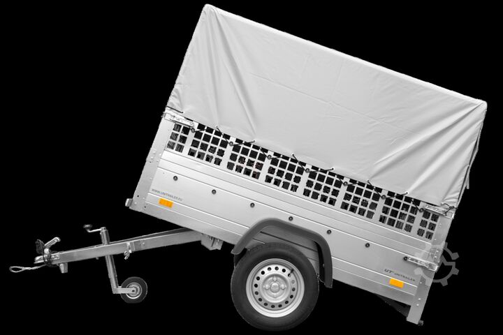 Remolque de coche Unitrailer 200 Kipp mit Laubgitter und Hochplane