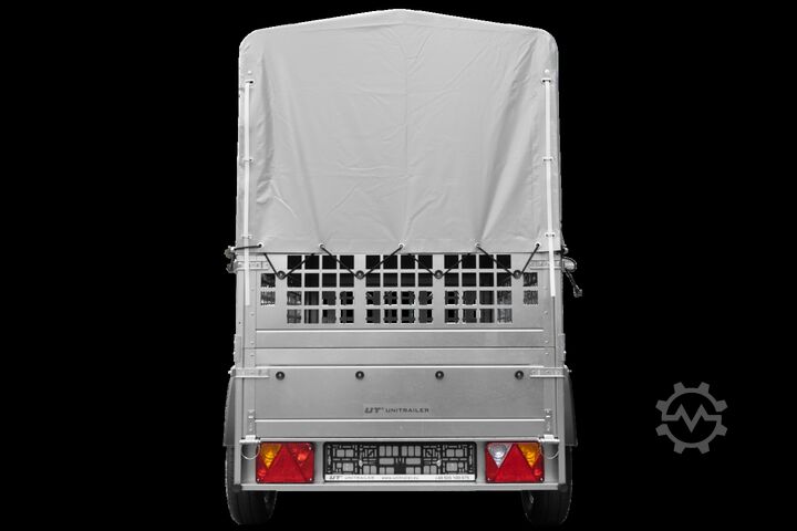 Remolque de coche Unitrailer 200 Kipp mit Laubgitter und Hochplane