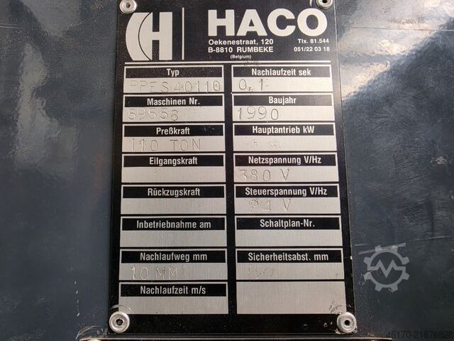 Prensa dobradeira Haco PPES 40110