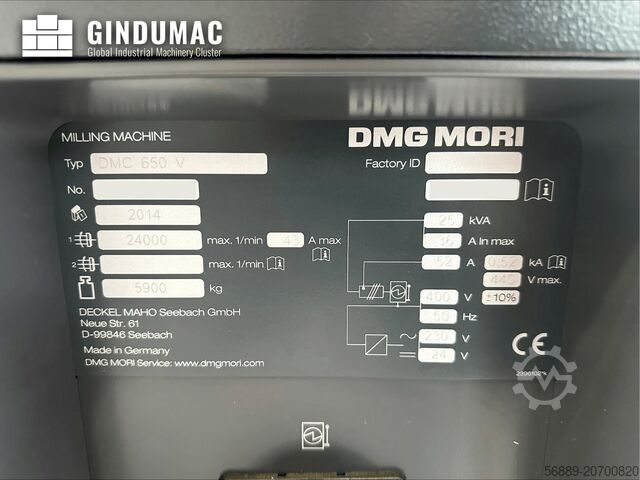 Vertikala Fleroperationsmaskiner DMG MORI DMC 650 V