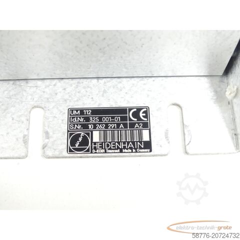 Component Heidenhain UM 112 . 325 001-01 SN:10262291A - generalüberholt mit 3 Monaten Gewährleistung-