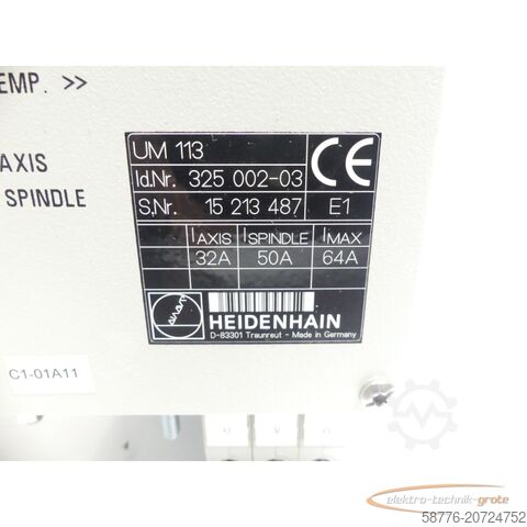 Component Heidenhain UM 113 ID 325 002-03 generalüberholt mit 3 Monaten Gewährleistung SN15213487 im Austausch (Exchange)