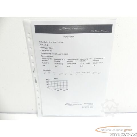 Component Heidenhain UM 113 ID 325 002-03 generalüberholt mit 3 Monaten Gewährleistung SN15213487 im Austausch (Exchange)