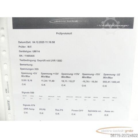 Component Heidenhain UM 114 ID 325 005-12 SN11485409 im Austausch (Exchange)