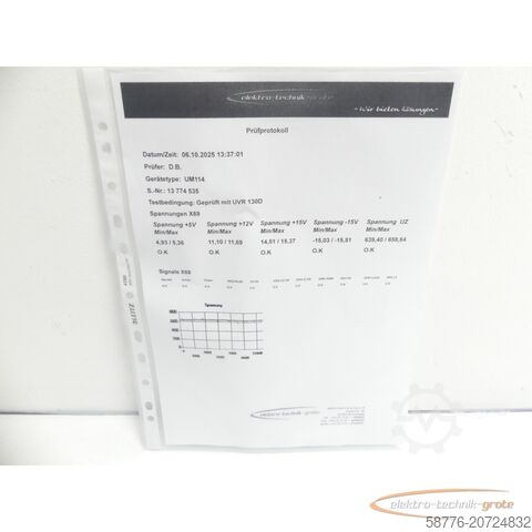 Component Heidenhain UM 114 ID 325 005-12 SN13774535 generalüberholt mit 3 Mon. Gewährl.