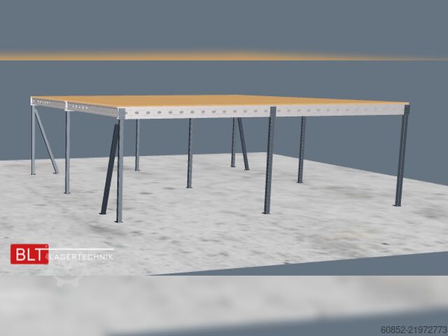 πλατφόρμα αποθήκευσης 10x10m Lagerbühne , Belastung : 500kg/qm Unterkante: 3m ,ca. 100qm , Systembühne