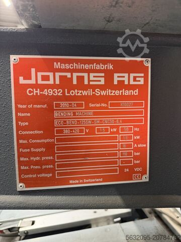 Sheet metal folder Jorns Eco-Bend-125SW-SM-CNC50-6.4