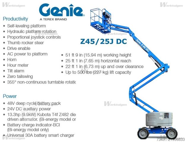 Telescopic work platform Genie Z45/25J