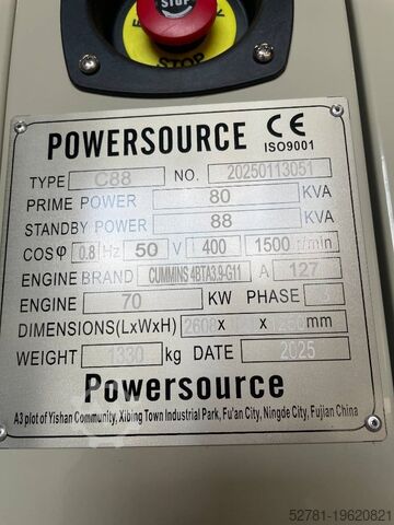 Generator set Cummins 4BTA3.9-G11 - 88 kVA Generator - DPX-19834