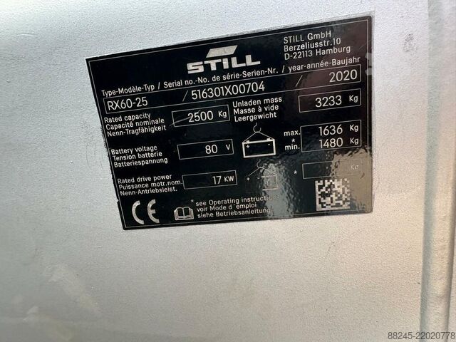 VS-22900 Ηλεκτρικό τρίπλευρο ανυψωτικό μηχάνημα Still RX60-25 STILL RX60-25