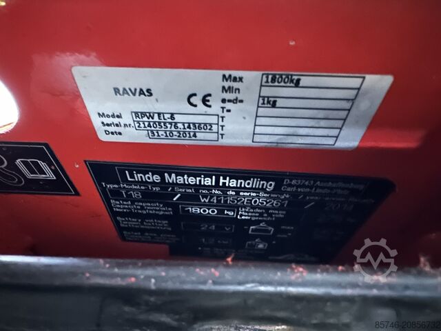 T 18 * DEMO !! Pyroban EX 3G / Zone 2 * RAVAS !! NEW battery !! LINDE T 18 * DEMO !! Atex Pyroban EX 3G / Zone 2 * RAVAS !! NEW battery !!