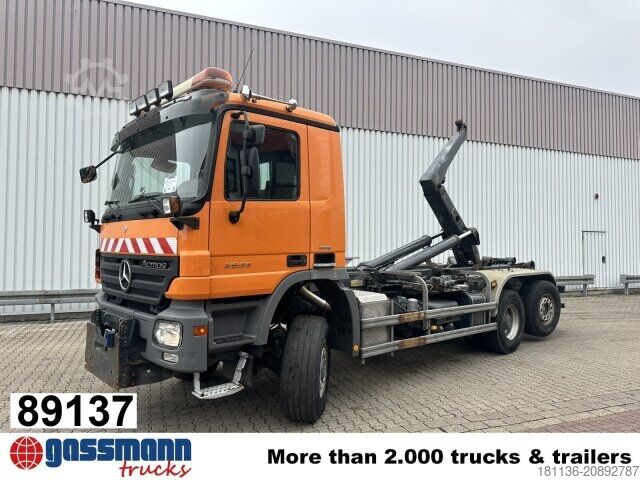 Roll-off tipper truck Mercedes-Benz Actros 2641 L 6x4/4, Winterdienstausstattung,