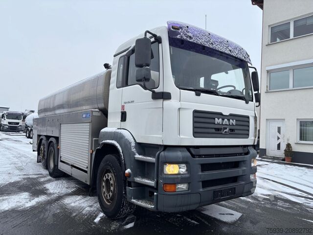 Tanker truck MAN TGA 26.360 Edelstahltankaufbau