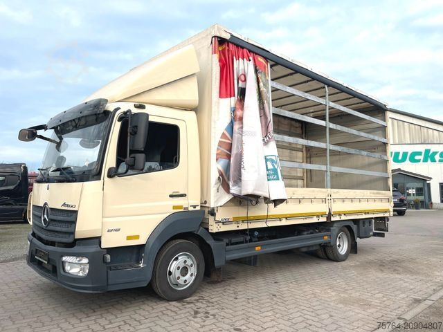 Ponyvával szerelt furgon MERCEDES-BENZ 818 Atego/6,10m Pritsche/Schiebplane/MBB LBW
