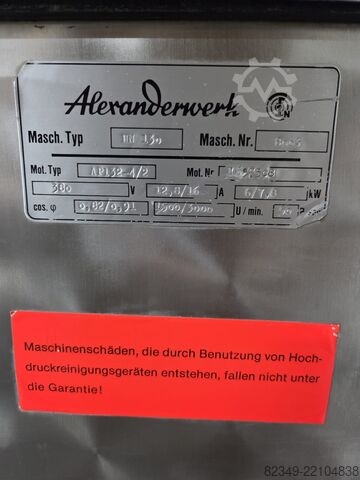 Vleesverwerkingsmachine Fleischwolf Alexanderwerk HN 130