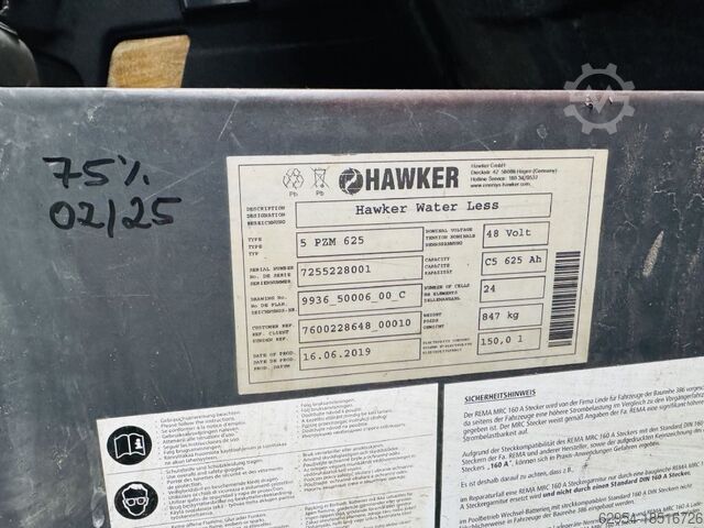 Elektrische vorkheftruck met 4 wielen Linde E 16 P-02 EVO Triplex Kabine STVO