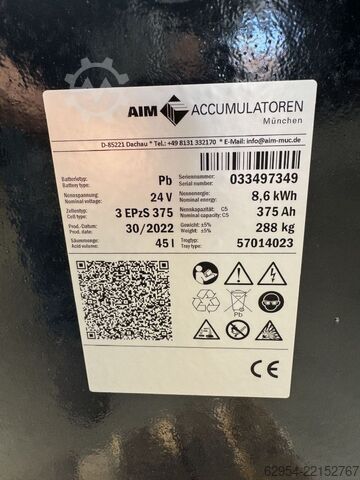 Batterie de traction AIM 24V Batterie 375 AH Bj.2022 80%