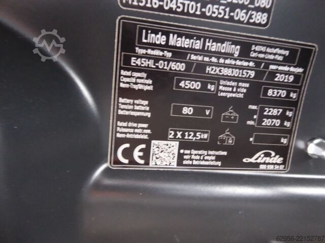 Električni viljuškar za 4 točka Linde E45HL-01/600