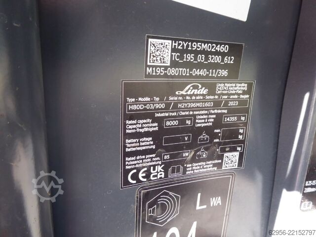Dizel viljuškari Linde H80D-03/900