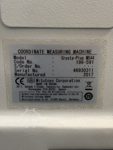 Coördinaten meetmachine MITUTOYO CRYSTA-PLUS M544