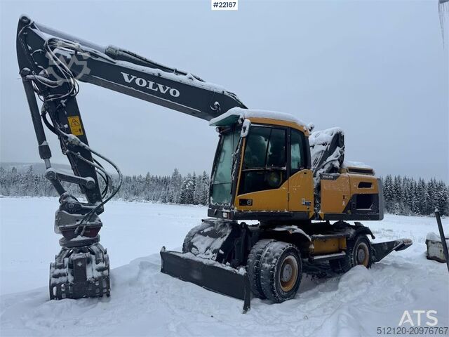 Pelle sur roues Volvo EW160D wheeled excavator with elevating cab and so
