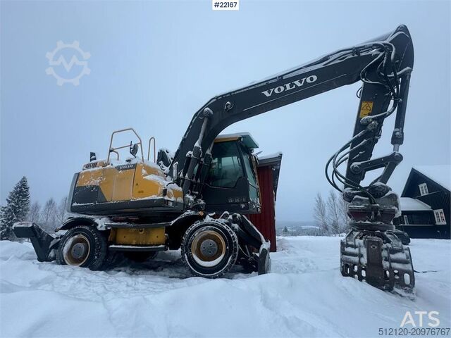 Pelle sur roues Volvo EW160D wheeled excavator with elevating cab and so