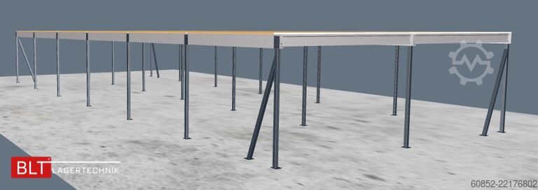 Lagringsplattform 10x25m Lagerbühne , Belastung : 500kg/qm Unterkante: 3,0m , ca. 250qm Systembühne
