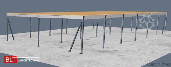 Lagringsplattform 10x25m Lagerbühne , Belastung : 500kg/qm Unterkante: 3,0m , ca. 250qm Systembühne
