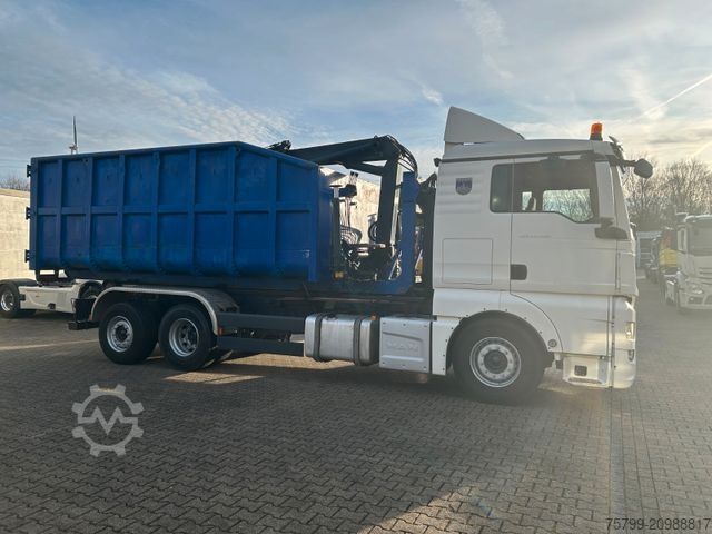 Teherautóra szerelt daru MAN 26.480 TGX Wechselsystem Abroller+Kran+Container