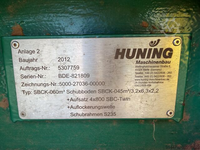 Contenedor de piso móvil Huning SBCK-060 m³ Huning Maschinenbau GmbH SBCK-060 m³ / SBC-Twin