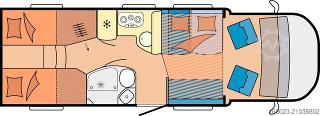 Félintegrált lakóautó HOBBY Optima Premium T75 HGE TOP Zustand 1. Hand