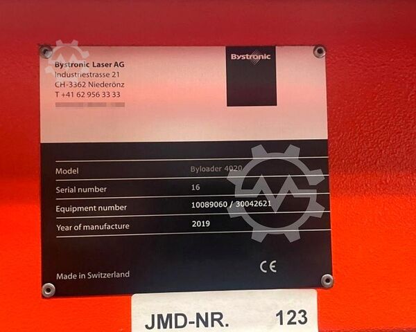 Automation for laser cutting machine Bystronic Byloader 4020