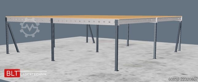 Plataforma de almacenamiento 10x10m Lagerbühne , Belastung : 500kg/qm Unterkante: 2,5m , ca. 100qm Systembühne