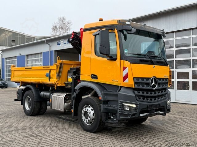 Ανατρεπόμενο φορτηγό MERCEDES-BENZ AROCS 1843 4x2 Kipper Kran Palfinger PK12.501