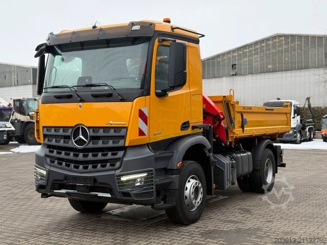 Γερανός τοποθετημένος σε φορτηγό MERCEDES-BENZ AROCS 1843 4x2 Kipper Kran Palfinger PK12.501