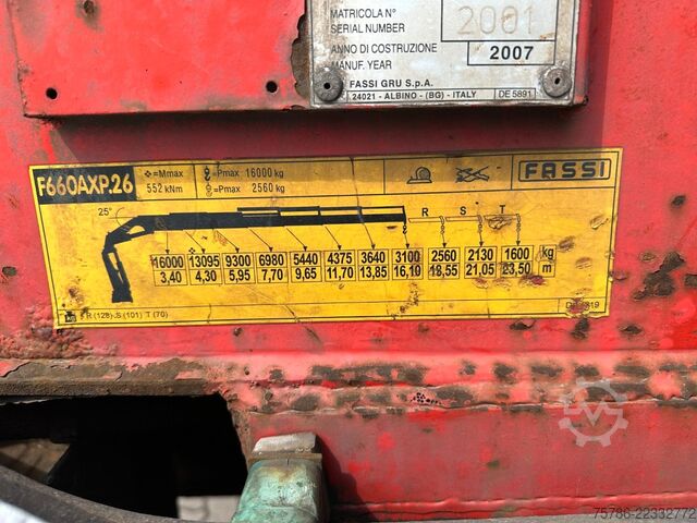 Truck mounted crane MERCEDES-BENZ Actros 3251 L/ V8/ Fassi F 660 AXP.25/ 16m=3.1t