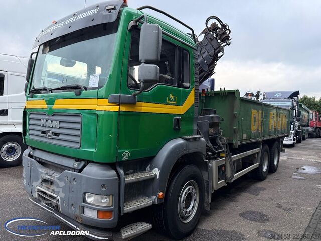 Kipper met kraan MAN TGA 26.390 6x4, Handgeschakeld, HIAB 144 E-4 Ra...