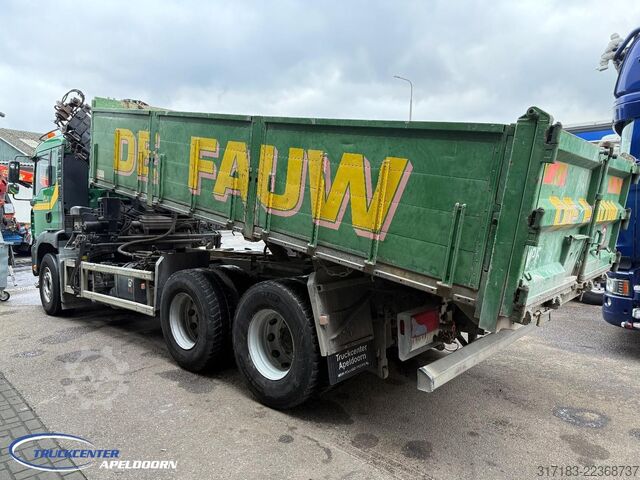 Kipper met kraan MAN TGA 26.390 6x4, Handgeschakeld, HIAB 144 E-4 Ra...