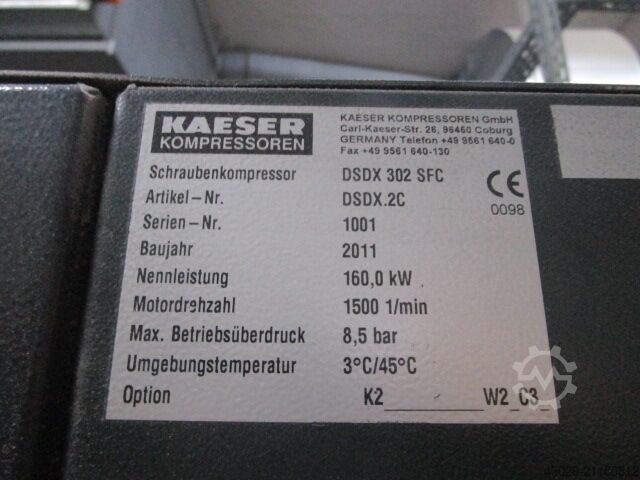 COMPRESSOR KAESER DSDX 302 SFC