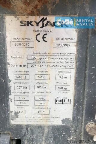 Nůžkový výtah SkyJack SJ 3219 | 2016