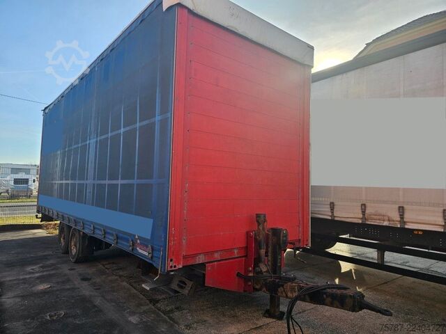 Samochód ciężarowy z plandeką typu platforma SCANIA G410 Volumen, Edscha, Hubdach+Tandemhänger
