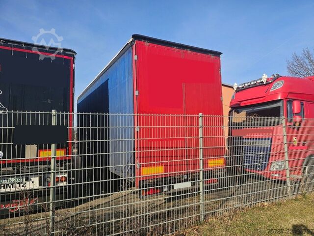 Samochód ciężarowy z plandeką typu platforma SCANIA G410 Volumen, Edscha, Hubdach+Tandemhänger