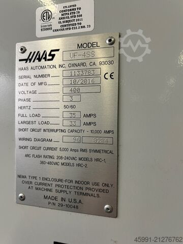 Vertikales Bearbeitungszentrum HAAS VF-4SS